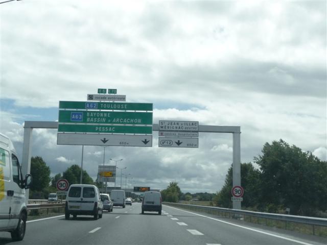 Rocade avec du trafic à Bordeaux